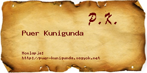 Puer Kunigunda névjegykártya